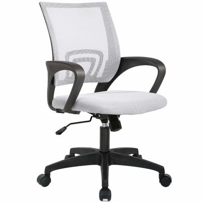 ALINUNU White Mesh Executive Chair с поясничной опорой и механизмом бабочки