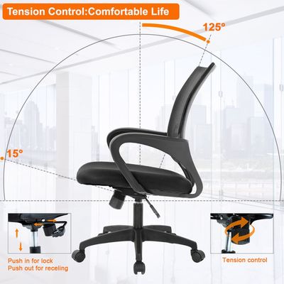 Механизм бабочки ALINUNU Mesh Computer Chair с поясничной опорой и металлическим типом