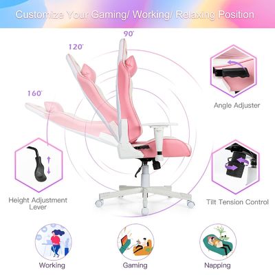 Настраиваемый цвет ALINUNU Secret LabЭргономический гоночный игровой стул 29&quot;D x 29&quot;W x 49.5&quot;H