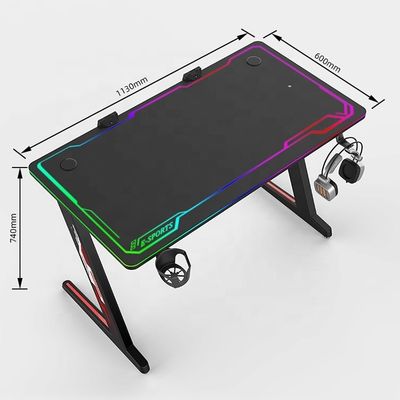 Компьютерный стол для коммерческой мебели с системой освещения RGB и регулируемым дизайном