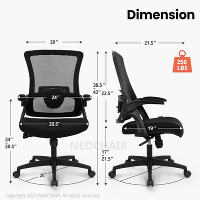 Flip-up Armrest Mesh Executive Lumbar Support вращающийся стул для внутреннего офиса от Alinunu