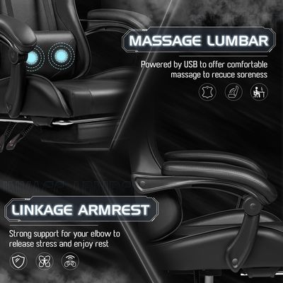 Стиль вращающийся стул с поясничной опорой или игровой комнатой ALINUNU Custom Racing Razer