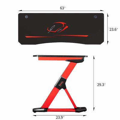 Пластиковый поверхность Z-образный игровой стол с ручкой стойки держатель чашки и наушники крючок