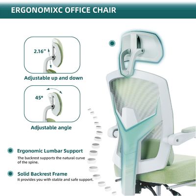 27.56&quot;D x 18.5&quot;W x 47.8&quot;H Back Mesh Rolling Swivel Chair для офисной эргономики