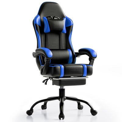 ALINUNU 2024 PC Racing Gaming Chair Регулируемая кожаная подставка и опора для ног