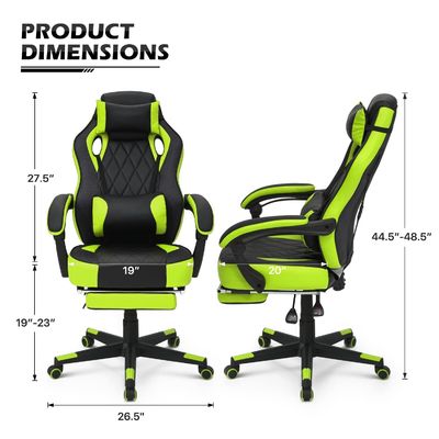 ALINUNU Racing Style PU Gaming Chair Эргономический компьютерный стул с современным дизайном
