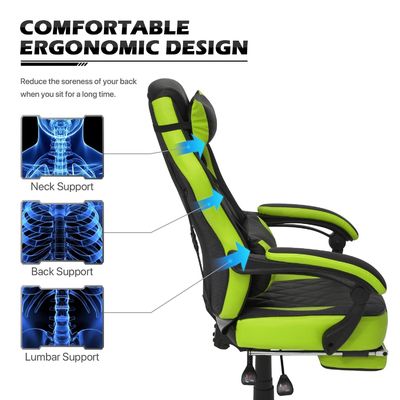 ALINUNU Racing Style PU Gaming Chair Эргономический компьютерный стул с современным дизайном