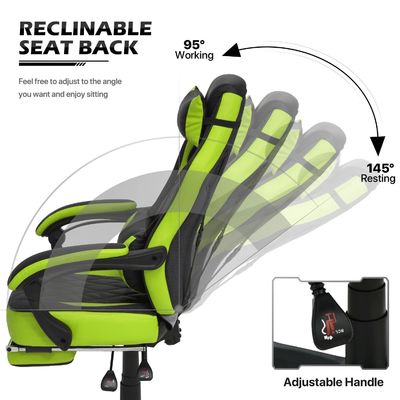 ALINUNU Racing Style PU Gaming Chair Эргономический компьютерный стул с современным дизайном