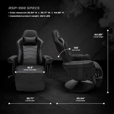 Стул для игр с 360 вращающимся компьютерным креслом с регулировкой высоты и современным дизайном