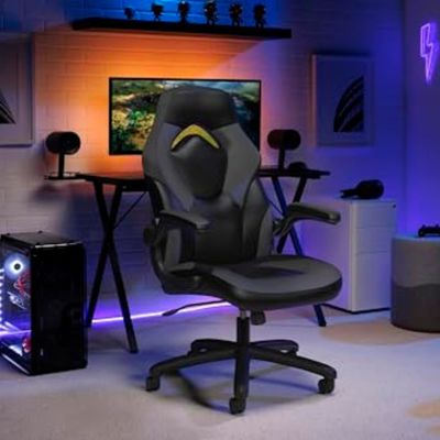 Кожаный гоночный стиль высокий спинный игровой стул Эргономический 360 вращающийся компьютерный стул