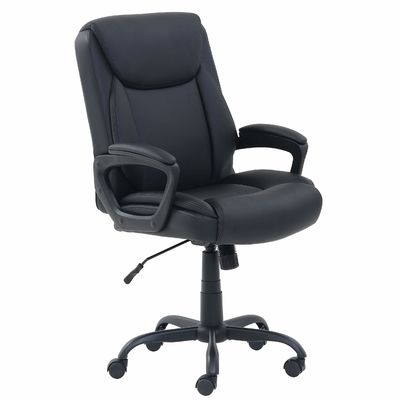 26&quot;D x 23.75&quot;W x 42&quot;H Средняя спина Чистый PU Офисный компьютерный стол Стул с 3 газовыми подъемниками