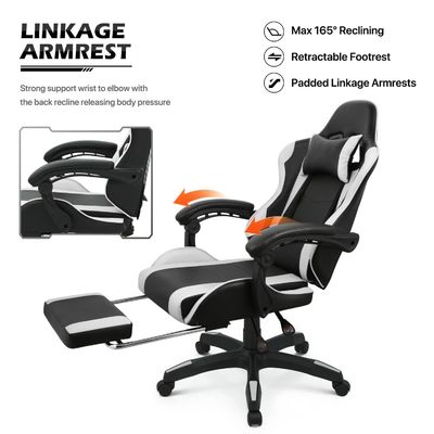 Настройка OEM ODM Крутящийся стул ALINUNU Компьютерный игровой стул с наложением на голову и поясницей
