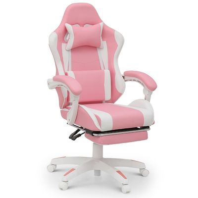 Игровой стул с подложкой на голову и поясничной опорой 25&quot;D x 26.5&quot;W x 42.5&quot;H