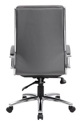 Задняя часть Executive Swivel Office Desk Chair с ребрами, мягкой обивкой и поясничной опорой