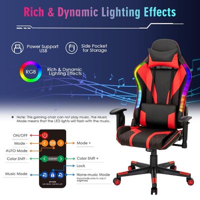 Обновите свое игровое кресло на спиральное кресло ALINUNU с RGB светодиодами Эргономический дизайн