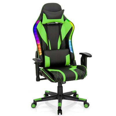 Удобный эргономичный RGB игровой стул с регулируемым дизайном и RGB светодиодами