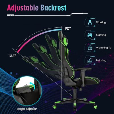 Удобный эргономичный RGB игровой стул с регулируемым дизайном и RGB светодиодами