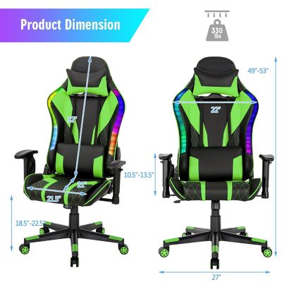 Удобный эргономичный RGB игровой стул с регулируемым дизайном и RGB светодиодами