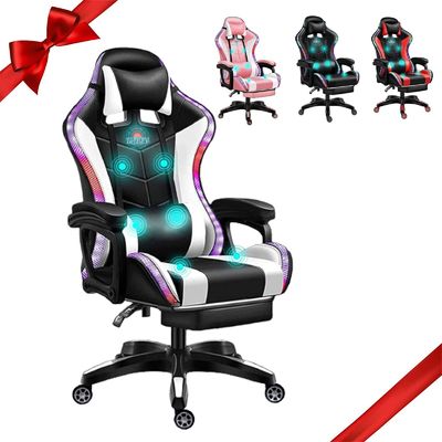 Компьютерная комната для игр Регулируемый компьютерный массаж Игровой стул с динамиками и поясничной подушкой