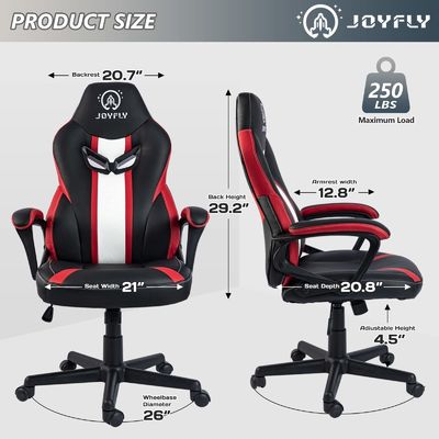 21&quot;D x 25&quot;W x 43&quot;H в поясничной поддержке гоночный игровой стул для взрослых