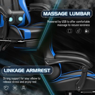 Video Racing Gaming Chair ALINUNU Крутящийся кресло и подголовье Эргономическое компьютерное кресло