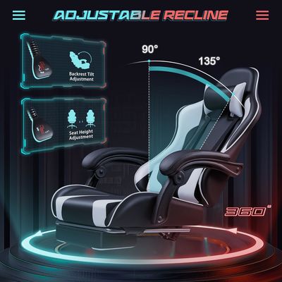 Массаж поясничная поддержка вращающийся игровой стул с 360 вращениями