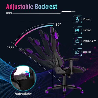 Опыт комфорта и стиля с спиральным игровым креслом ALINUNU с RGB светодиодами