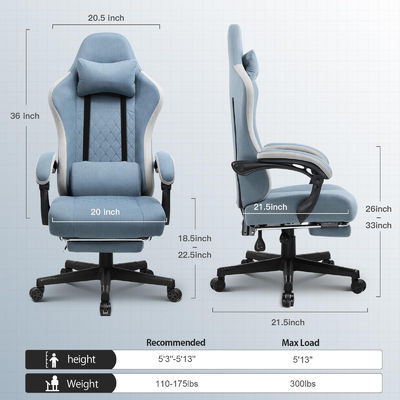 ALINUNU High Back Racing Gaming Chair с регулируемой высотой и функцией вращения 360 градусов