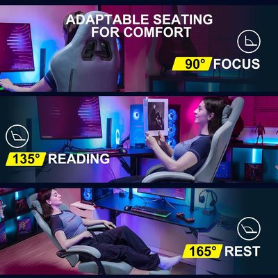 ALINUNU High Back Racing Gaming Chair с регулируемой высотой и функцией вращения 360 градусов