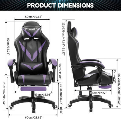 Почтовая упаковка Эргономическое игровое кресло RGB с массажем и светодиодными лампами