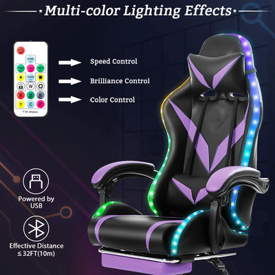 Почтовая упаковка Эргономическое игровое кресло RGB с массажем и светодиодными лампами