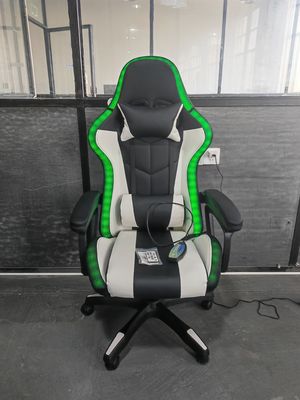 Сменяемая крышка Игровой массажный стул из синтетической кожи с RGB-светками и динамиками