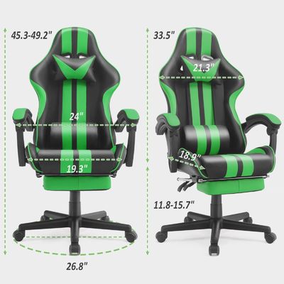 ALINUNU Эргономический гоночный стиль компьютерная игра компьютерный стул с головной опорой и поясничной опорой