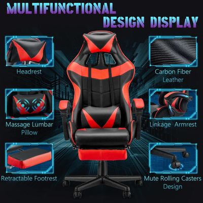 Лучший игровой стул с подложкой ног Максимальный вес 250 фунтов