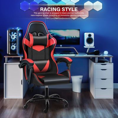 Синтетическая кожаная гоночная стул для компьютерных игр с регулируемым вращающимся весом 25,3 фунта