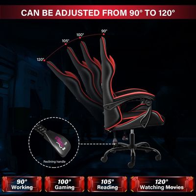 Синтетическая кожаная гоночная стул для компьютерных игр с регулируемым вращающимся весом 25,3 фунта