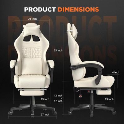 Современный дизайн игрового стула с винтажным PU кожи и массаж 19&quot;D x 27&quot;W x 50&quot;H