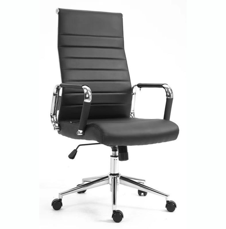 Modern Style Brown Leather Mesh Office Chair с поясничной опорой и упаковкой почты