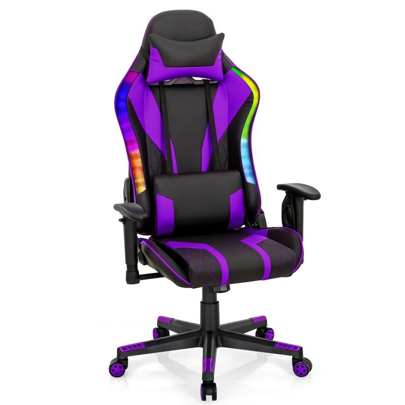 Опыт комфорта и стиля с спиральным игровым креслом ALINUNU с RGB светодиодами