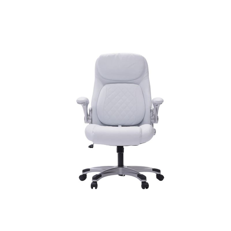 Удобный офисный стул из PU кожи с поясничной опорой 27.55D x 26.77W x 43.3H дюйма